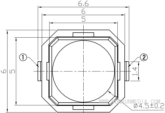 PS0601轻触开关图纸