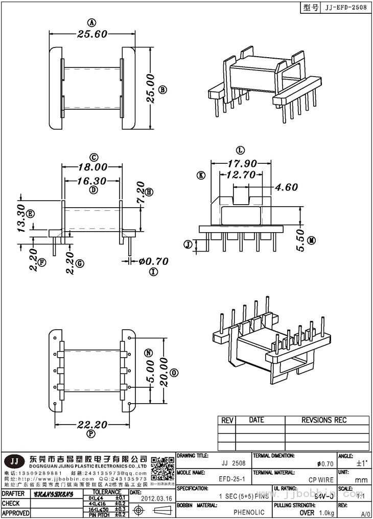 JJ-2508\EFD-25-1(5+5)PIN