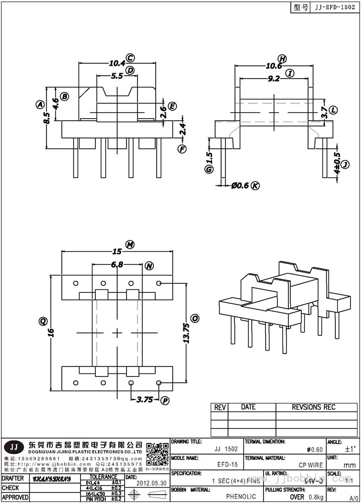 JJ-1502\EFD-15(4+4)PIN