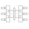 EE-5.0-2 卧式(3+3PIN)双槽海鸥脚