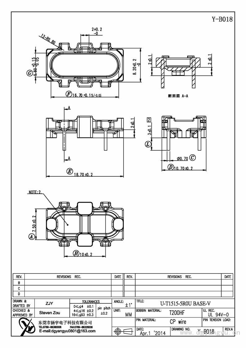 Y-B018 UT1515-5R0U ba<em></em>se-V Model (1)