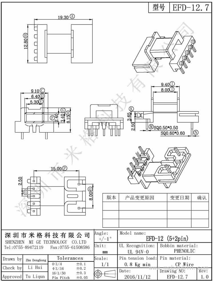 EFD-12.7-Model