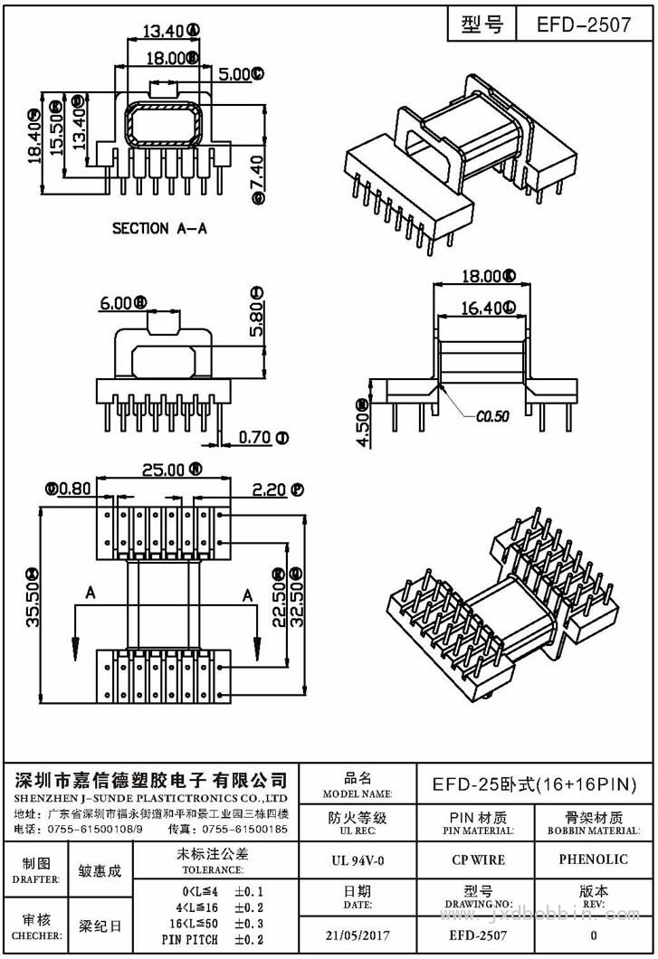 EFD-2507/EFD-25卧式(16+16PIN)