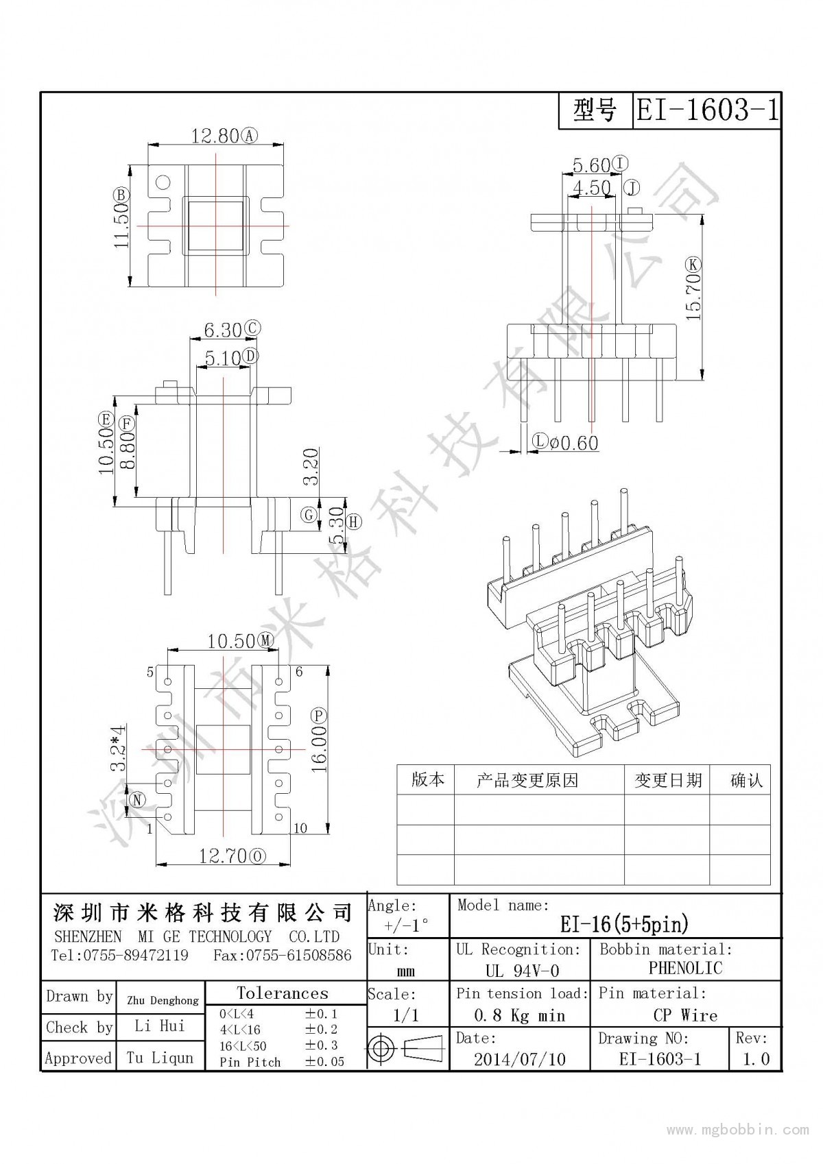 EI-1603-1-Model