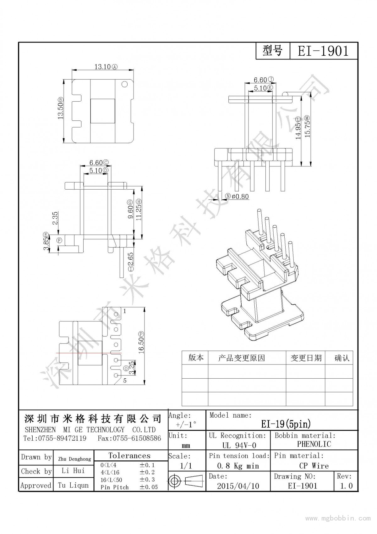 EI-1901-Model