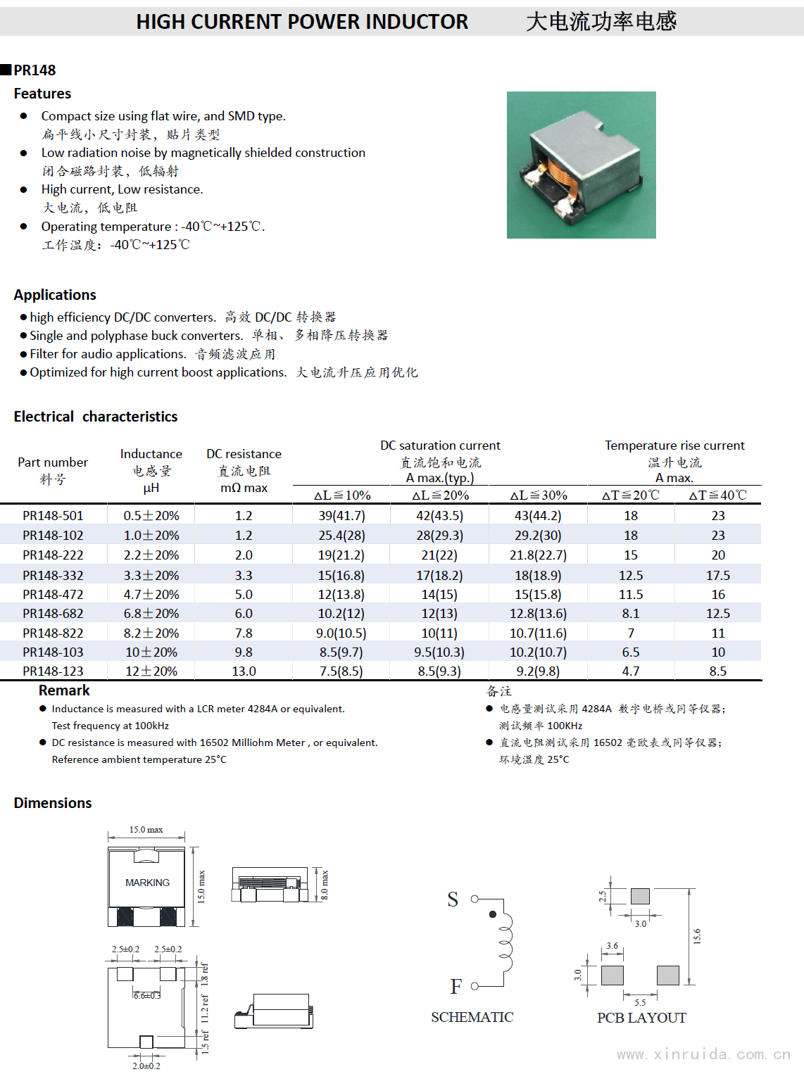 大电流电感PR148系列1