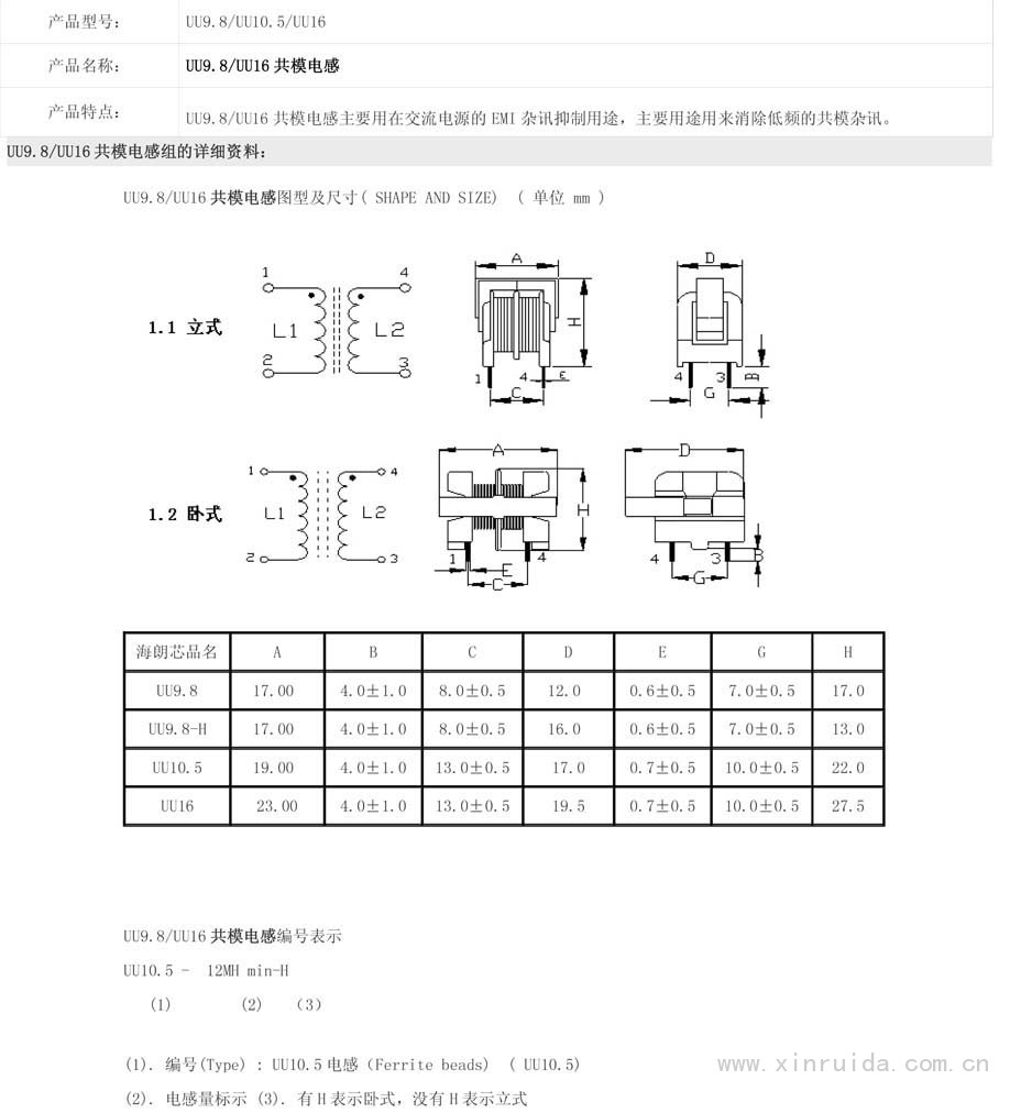 共模滤波器电感1