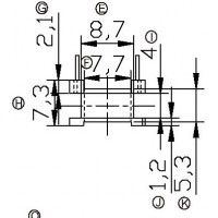 EE1403/EE14立式(4+4)PIN