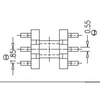 SMD EE5.0单/EE5.0卧式(3+3PIN)海鸥脚