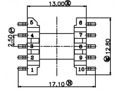 SMD EP1301/EP13卧式(5+5)PIN