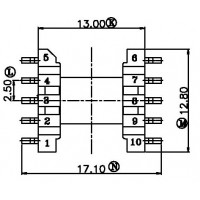 SMD EP1301/EP13卧式(5+5)PIN