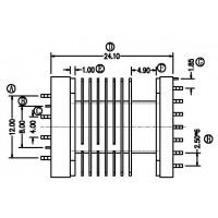 FX-S-2004/EFD-20SMD 卧式平槽(8+6P)