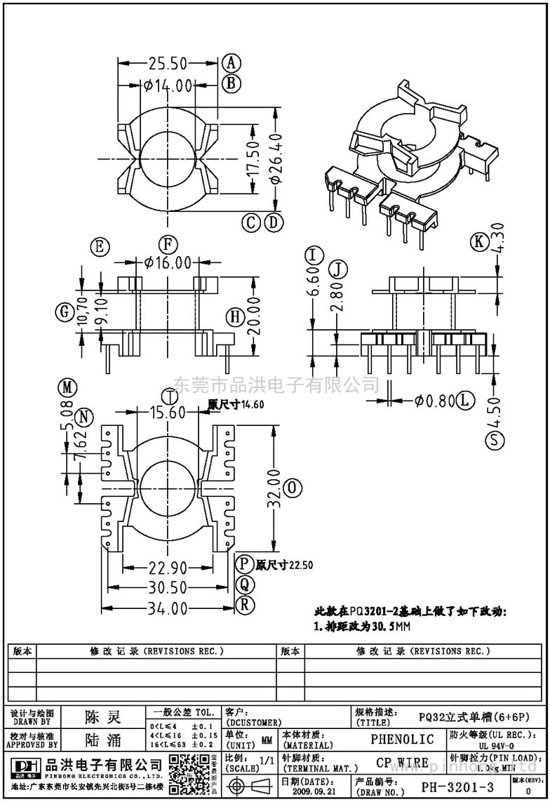 PH-3201-3 PQ32立式单槽(6+6P)