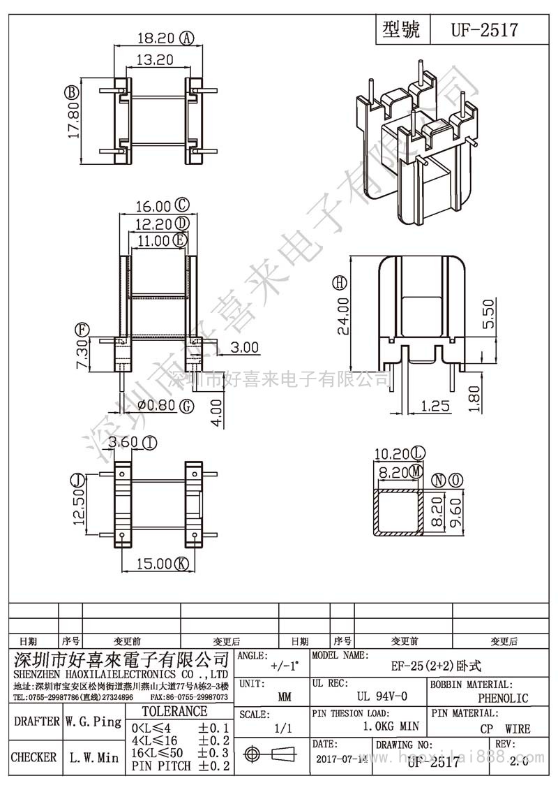 UF-2517 UF-25(2+2)卧式