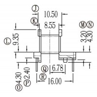 EE-13-6/EE-13卧式(5+2PIN)单边加宽