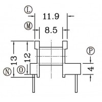 EE-13-7/EE-13卧式(5+5PIN)