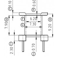 EE-1301-1/EE-13立式(5+5PIN)不带挡板