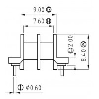 EE-1502/EE-15卧式双槽(2+2PIN)