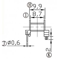 EE-1605-2/EE-16卧式(4+2PIN)