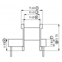 EE-1608-3/EE-16卧式(5+5PIN)
