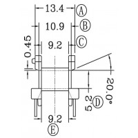 EE-1903-1/EE-19卧式(4+4PIN)