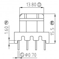 EF-2001-1/EF-20卧式(4+4PIN)