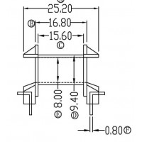 EF-2502-1/EF-25卧式(5+5PIN)