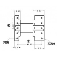 HR-EE16-12/EE16卧式(5+5PIN)