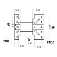 HR-EE16-10/EE16卧式(5+5PIN)