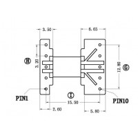 HR-EE16-11/EE16卧式(5+5PIN)