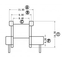 HR-EE16-06/EE16卧式(5+5PIN)