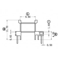 HR-EE16-03/EE16卧式(4+4PIN)