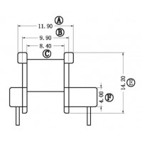 HR-EE16-05/EE16卧式(5+5PIN)