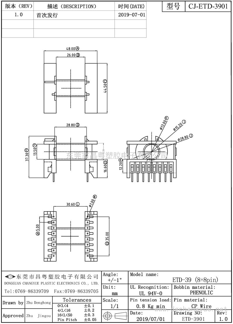 CJ-3901 ETD39卧式(8+8)