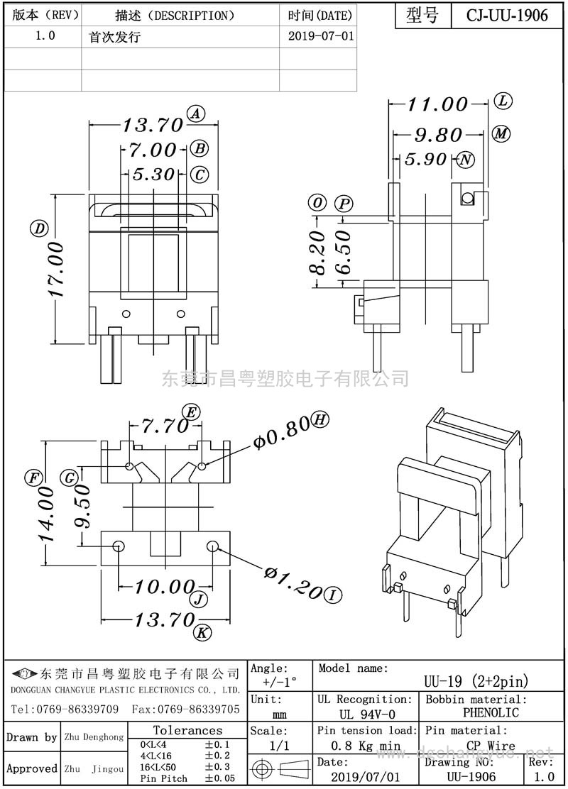 CJ-1906 UU19卧式(2+2)U型针