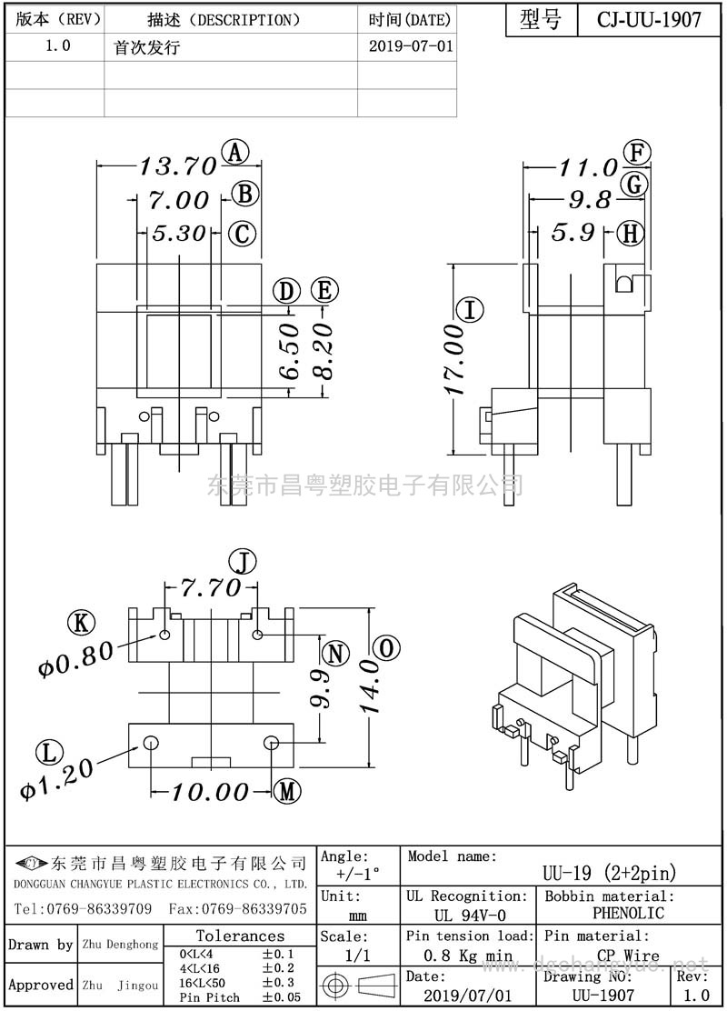 CJ-1907 UU19卧式(2+2)U型针