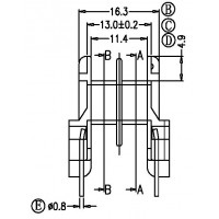 EE-2511/EE-25卧式(2+2PIN)