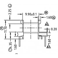 EE-1608-1/EE-16卧式(4+4PIN)