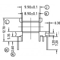 EE-1608-2/EE-16卧式(4+4PIN)