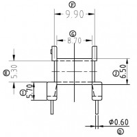 EE-1609-1/EE-16卧式(4+4PIN)