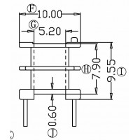 EI-1001-1/EI10立式(4+4PIN)