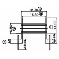 EFD-2505(0.6)/EFD25卧式(5+5PIN)