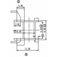 EE-1608-5/EE16卧式(5+5PIN)