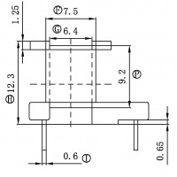 XY-EE-13D-2/EE13立式(5+5)P加宽