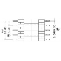 XY-EPC-13 SMD海鸥脚/EPC13卧式(5+5)P