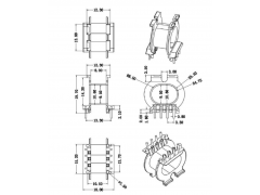 ATQ2516(4+4)氮化镓充电器变压器骨架飞线图2