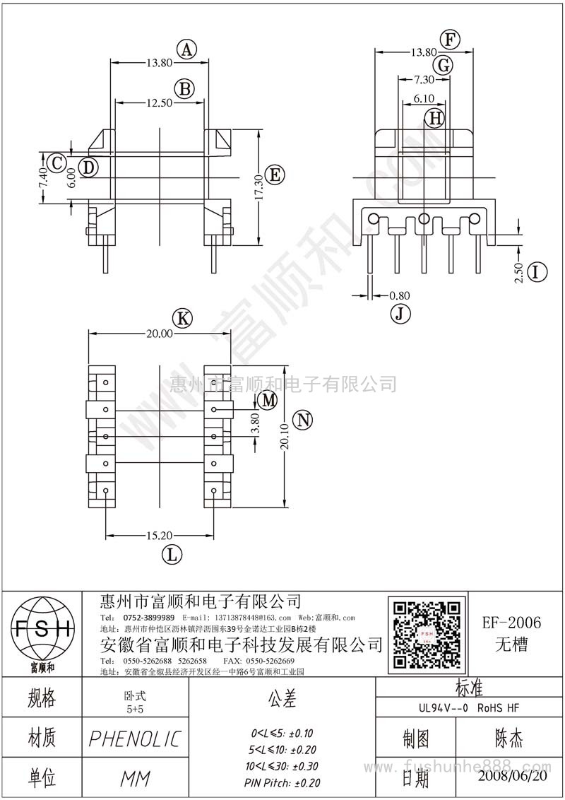 EF-2006無槽/EF20臥式5+5