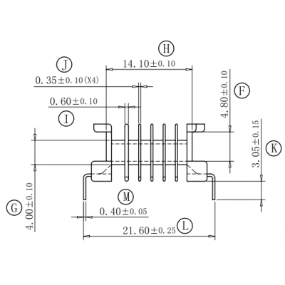 EPC-1902卧式4+6P 六槽L脚