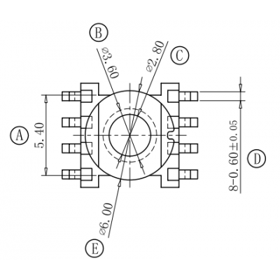 ER-7.5贴片4+4P SMD