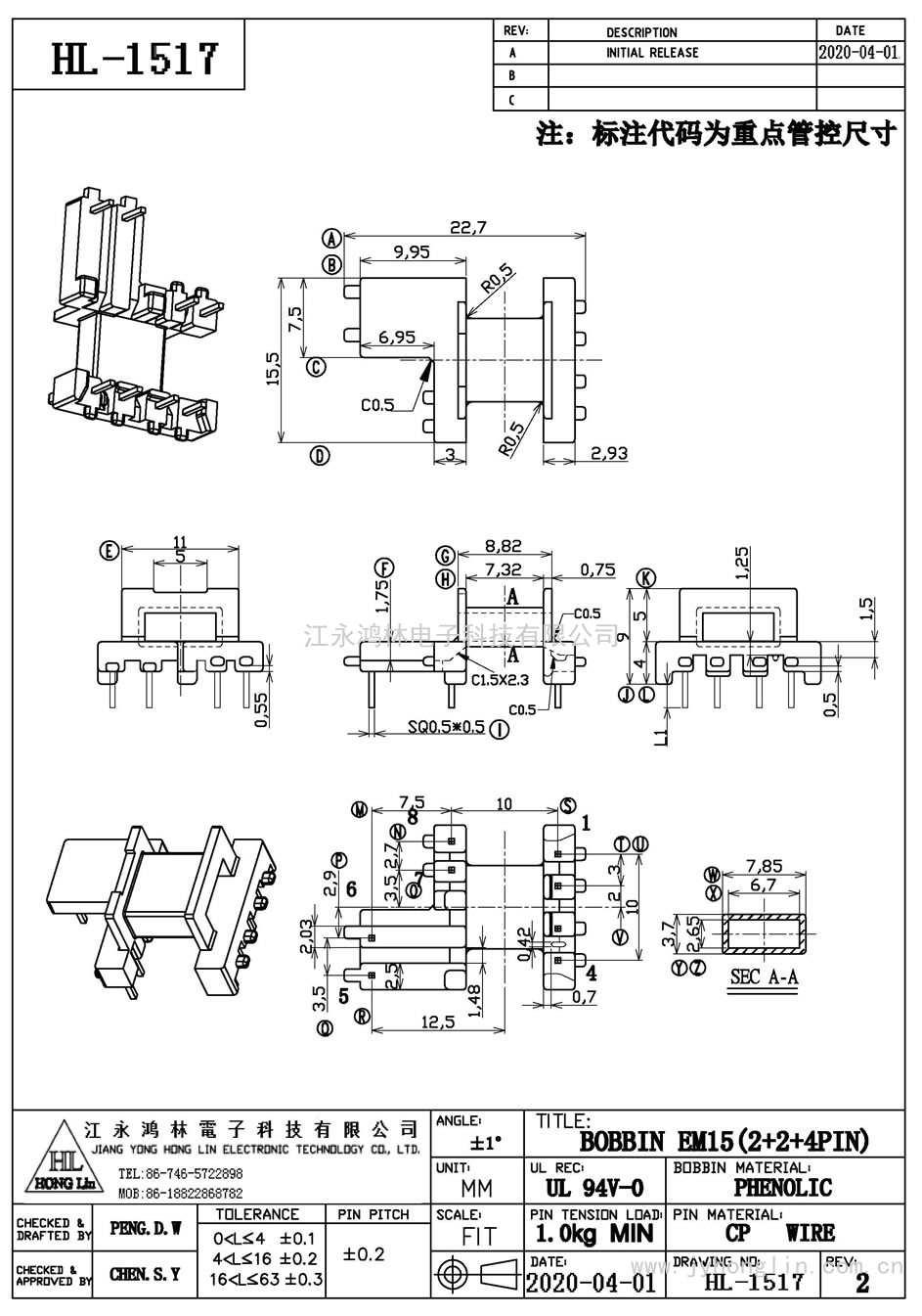 HL-1517/EM-15卧式(2+2+4P)